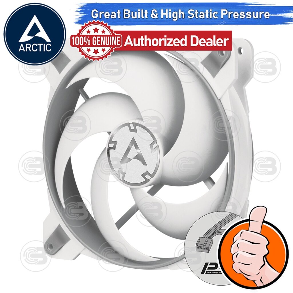 [CoolBlasterThai] ARCTIC BioniX P140 Grey-White Pressure-optimised with PWM PST(size 140 mm.) PC Fan