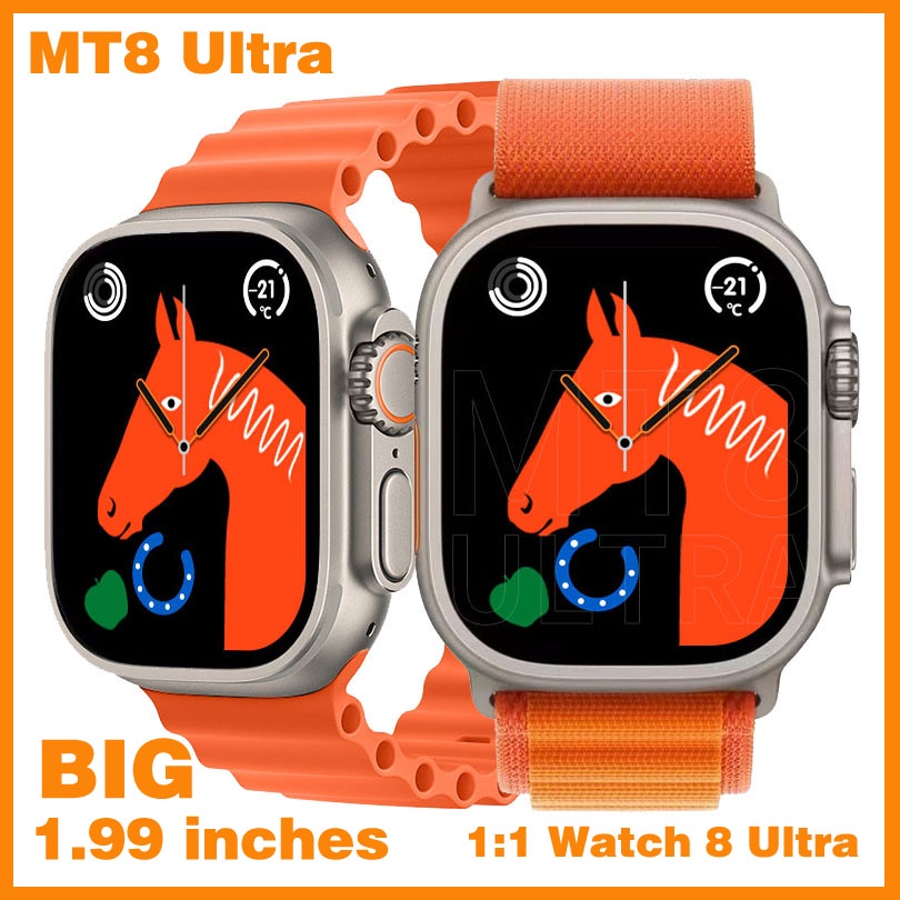 Mt8 Ultra Smart watch 49MM Series 8 NFC สมาร์ทวอทช์ วัดอุณหภูมิร่างกาย Siri Ai บลูทูธ ผู้ช่วยเสียง