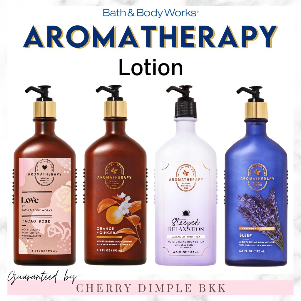 🍒ของแท้·ส่งไว·ถูก🍒BATH AND BODY WORKS Aromatherapy Body Lotion bath and bodyworks SLEEP LAVENDER VANILLA / ORANGE GINGER