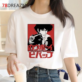 เสื้อวินเทจชาย คาวบอย bebop เสื้อยืดเสื้อยืดชายคู่คู่เสื้อผ้า ulzzang 2022 harajuku น่ารักฤดูร้อนเสื้อผ้าด้านบนคู่ความงา