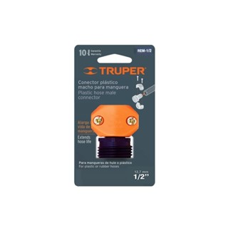 TRUPER 12710 ข้อต่อสวมเร็วพลาสติกตัวผู้ 1/2 นิ้ว (REM-1/2)