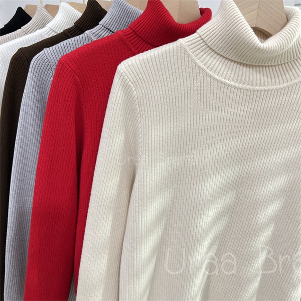 อก 38-44 / 7 สี เสื้อแขนยาวบุขน เสื้อคอเต่าบุขน กันหนาวติดลบ สเวตอร์ไหมพรม รุ่น TurtleNeck BT - รูปที่ 2