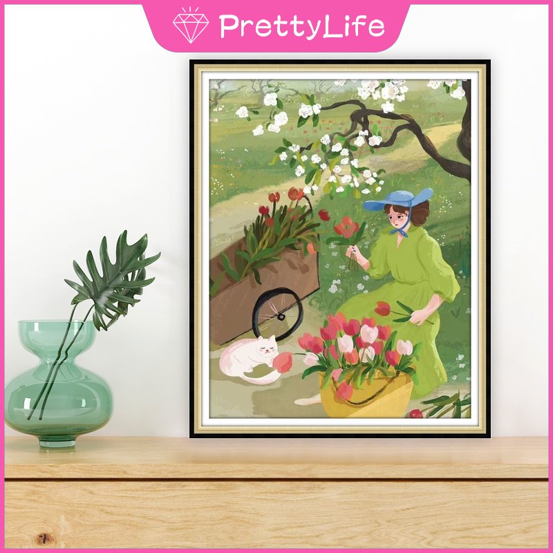 【PL】ภาพวาดปักเพชร ลายแมว 5D ขนาด 30×40 ซม. 40×50 ซม. DIY สําหรับตกแต่งเพื่อน หน้าร้อน ราคา ถูกที่สุด ดีลบีเคเค แกลเลอรีภาพที่ 4