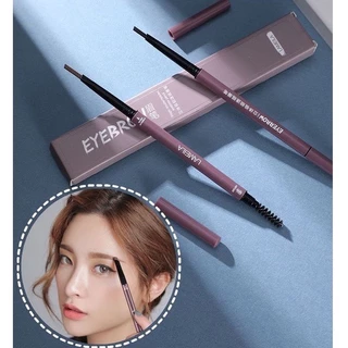 Lameila ดินสอเขียนคิ้ว กันน้ำ ดินสอเขียนคิ้วแบบหมุน 2 in 1 มีแปรงปัดคิ้วในตัว มี 4 สีให้เลือก832#