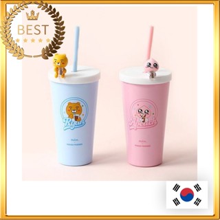 [KAKAO FRIENDS x Maxim] Figure Straw Tumbler 400ml RAYN APEACH│Kakao Maxim Special Limited Edition Thermos เอพีช และ ไรอัน