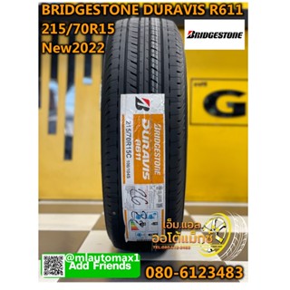 ยางใหม่ Bridgestone Duravis R611 215/70R15 ยางใหม่ปี2022  จัดส่งฟรี