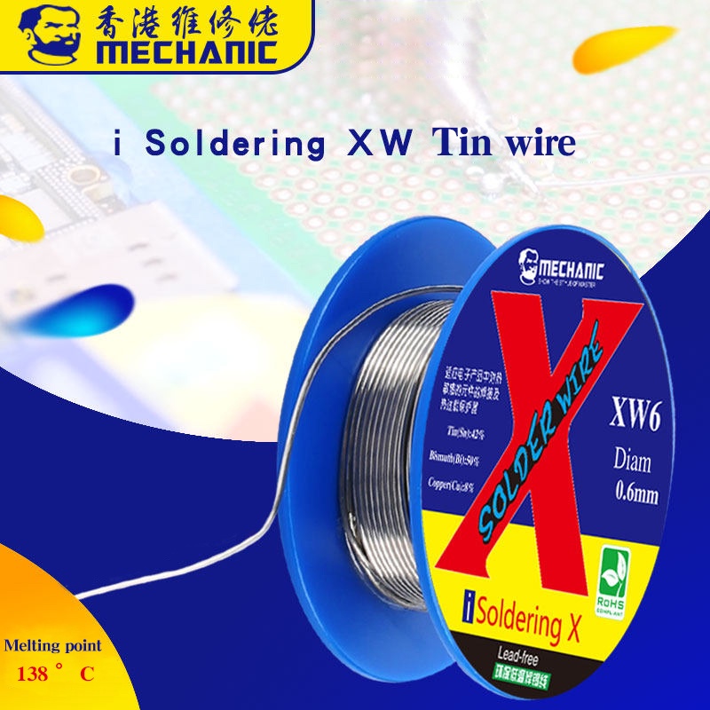 Mechanic Solder Wire 0.5mm 0.6mm 40g Rosin Core Low Melting Point 138 Degree Soldering Tin Wire for 