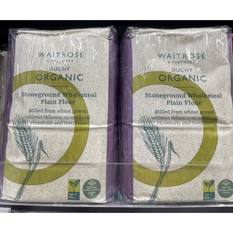 แป้งสาลี 100 STONEGROUND PLAIN WHOLEMEAL FLOUR WAITROSE BRAND 1500g