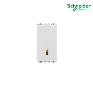 Schneider Electric สวิตช์ปุ่มกดทางเดียว 1ช่อง สีขาว รุ่น ZENcelo : 8431S_1_WE "มีพรายน้ำและสวิตช์แบบกดเด้งกลับ"I PlugOn