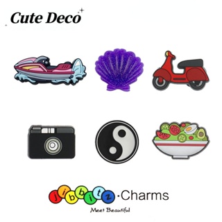 【Cute Deco】อุปกรณ์เสริม รูปการ์ตูนสปีดโบทน่ารัก (6 แบบ) สําหรับรถจักรยานยนต์ สลัดผลไม้ กล้อง รองเท้า Crocs Jibbitz Croc