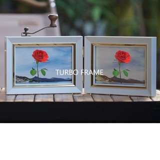 กรอบรูปคู่ มีบานพับใส่ภาพ แนวนอน 6" x4" ,7x5" , 8x6" , A5 น่ารักมาก TURBO FRAMEจัดสรรกรอบรูปราคาดีสุดๆ