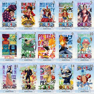 Js โมเดลฟิกเกอร์อะคริลิค รูปอนิเมะ One Piece Luffy Roronoa Zoro Tony Chopper Boahancock Portgasd Ace ขนาด 16 ซม. สําหรับตกแต่งโต๊ะ