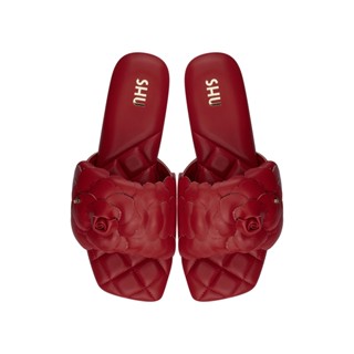 SHU PALETTE SOFT FLOWER POWER SANDALS BURGUNDY