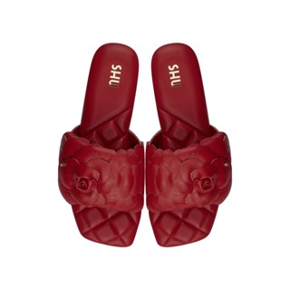 SHU PALETTE SOFT FLOWER POWER SANDALS BURGUNDY