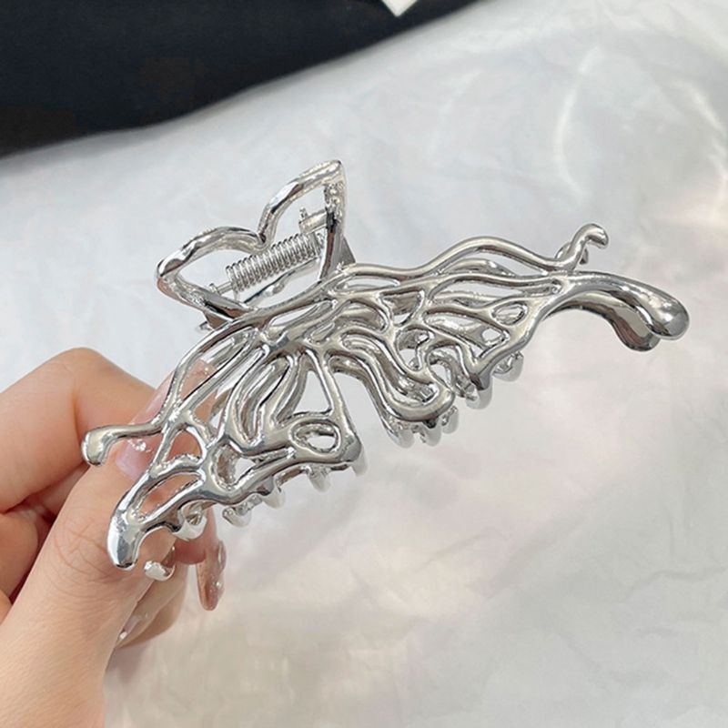 กิ๊บหนีบผมโลหะเงินทองทรง-ผีเสื้อขนาดใหญ่ปีกเท่มาก(พร้อมส่ง)