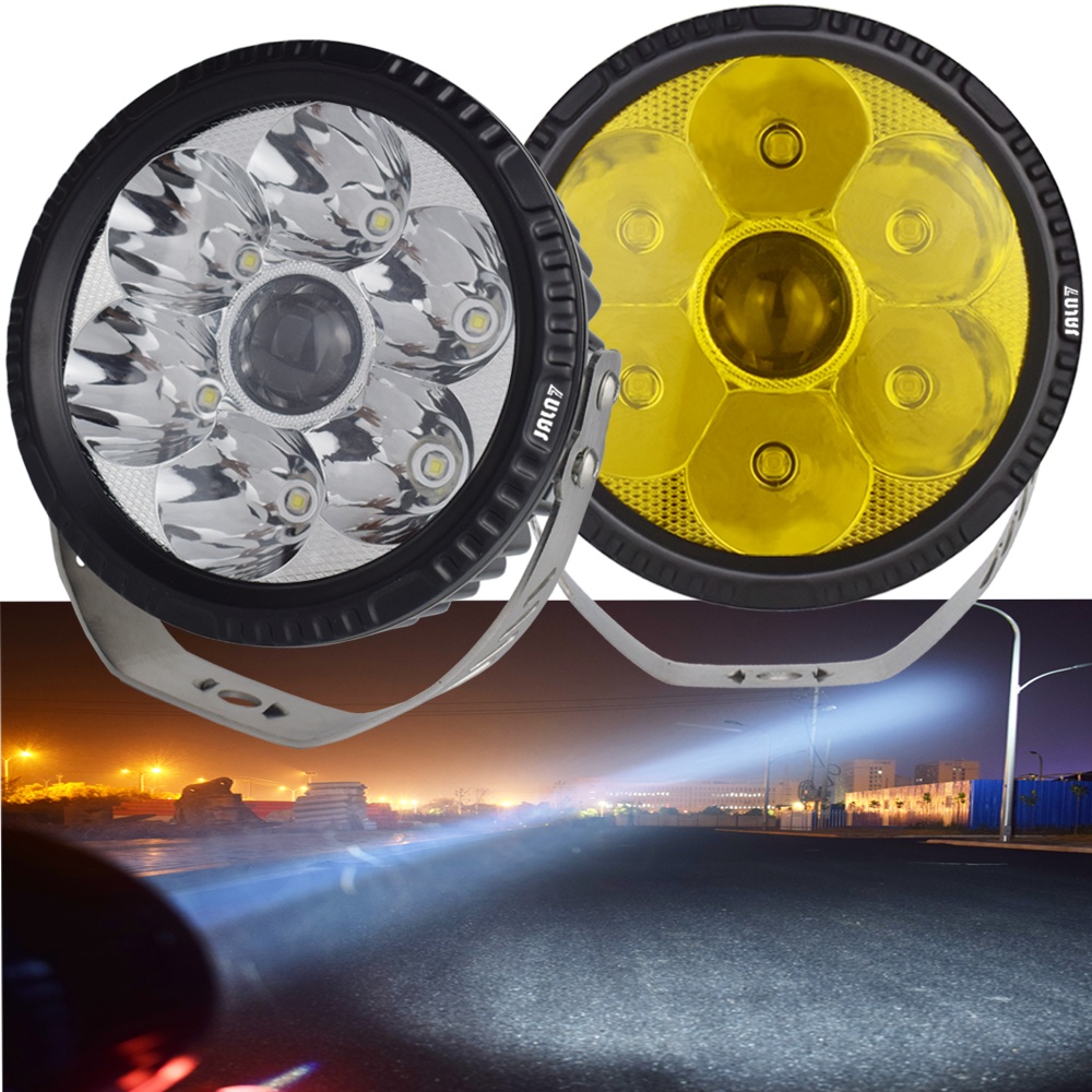 JALN7 5 Inch LED Driving Light Ray Projector 90W Car Off Road Headlight 4X4 4DW SUV Luxury Auxiliary