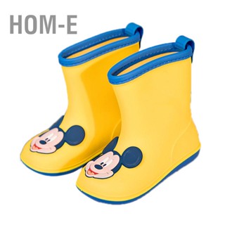 Hom-E Waterproof Rain Boots PVC Skid Resistance Cute Pattern Lightweight Shoes for Children Kids