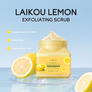 Laikou สครับขัดผิว สูตรเลม่อน ปรับสีผิวให้กระจ่างใส ขจัดเซลล์ผิวที่ตายแล้ว 350 กรัม