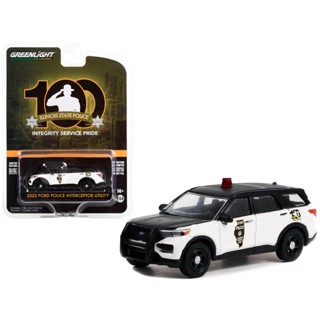 Greenlight 1/64 100 Illinois State Police 2022 Ford Police Interceptor Utility 28100-F