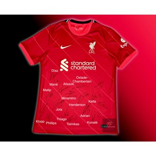 เสื้อเหย้า Liverpool 2022 ของแท้จากสโมสรพร้อมลายเซ็นรวม