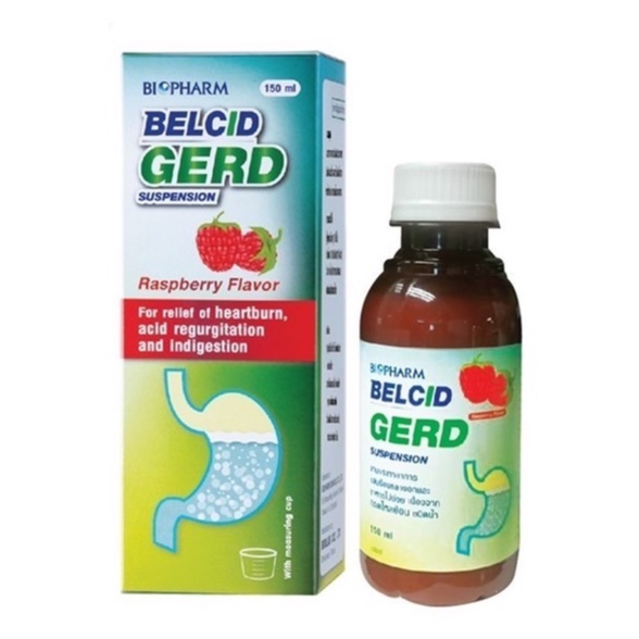 Belcid Gerd Suspension เบลสิด เกิร์ด บรรเทาอาการแสบร้อนกลางอก เรอเปรี้ยว อาหารไม่ย่อย กรดไหลย้อน ขนา