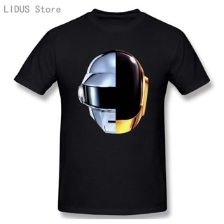 เสื้อวินเทจผญ เสื้อยืด Homme Blanc - Daft Punk Casque ยากขึ้นดีกว่าเสื้อ Musique Tee ที่แข็งแกร่งขึ้นเร็วขึ้น Mens 2019