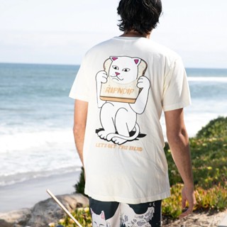 เสื้อยืดแขนสั้น พิมพ์ลายแมว Ripndip GLUTEN FREE TEE Toast ราคาถูก