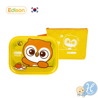 Edison Friends tray กล่องอาหาร กล่องข้าวใส่อาหารไปโรงเรียน ไปปิคนิค ถาดหลุมสแตนเลส  [MADE IN KOREA]