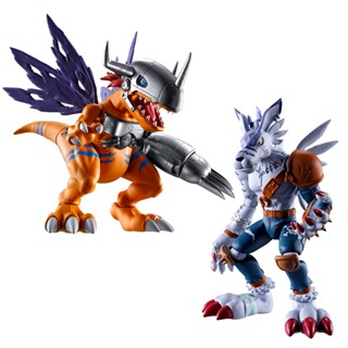 4549660627265 P-bandai SHODO Digimon Metal Greymon&amp;Ware Garurumon