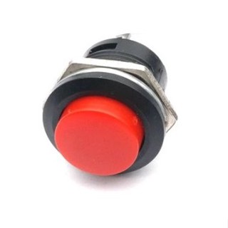 สวิตช์กดติดปล่อยดับ R13-507 16mm. สีแดง Round Switch Push Button Switch AC 6A/125V 3A/250V No Lock Red Color พร้อมจัดส่ง