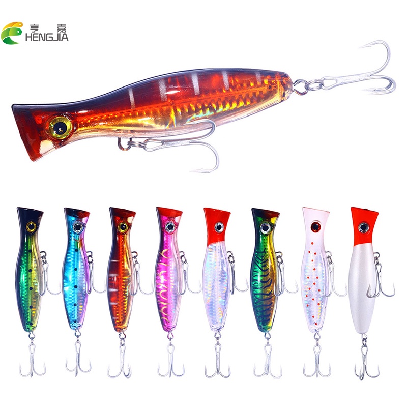 HENGJIA ใหม่ 12.5 ซม.41g Hard Lure Big Popper Lure 8 สี TopWater เหยื่อตกปลา Popper Crankbait Minnow Swimbait ตกปลา Tackle