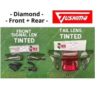 (Tushima) ฝาครอบเลนส์ไฟท้าย ด้านหน้า แบบสกรู สําหรับ Honda EX5 Dream DIAMOND TINTED