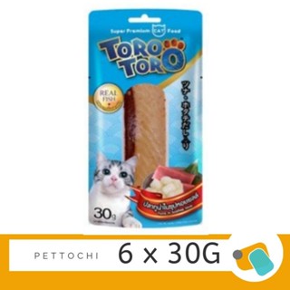 Toro Toro ขนมแมว รส ปลาทูน่าในซุปหอยเชลล์ 6x30 g