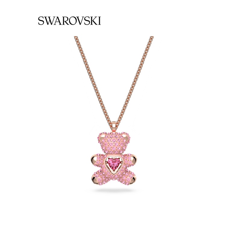 Swarovski Teddy Heart Bear Necklace Girlfriend
