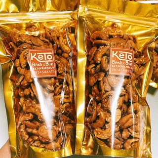 ถั่วกรอบแก้วคีโต Candied cashews nut keto ขนาด 150กรัม (หล่อฮังก๊วย0%kcal.+เกลือชมพูหิมาลายัน )