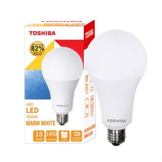 หลอด LED TOSHIBA BULB A80 18 วัตต์ WARMWHITE E27