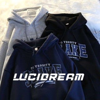 LUCIDREAM  เสื้อกันหนาว เสื้อแขนยาว เสื้อกันหนาว ผู้หญิง 2022สินค้ามาใหม่ วินเทจ Oversize เกาหลี ใส่สบายๆ ทรงหลวม สไตล์สปอร์ต สวยงาม ทันสมัย Comfortable ทันสมัย HA220521-6 36Z230909