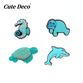 CROCS 【Cute Deco】เข็มกลัดเรซิ่น รูปการ์ตูนสัตว์ทะเล ปลาวาฬ เต่า ฉลาม นางเงือก เจ้าหญิง น่ารัก (10 แบบ) อุปกรณ์เสริม สําหรับตกแต่งรองเท้า