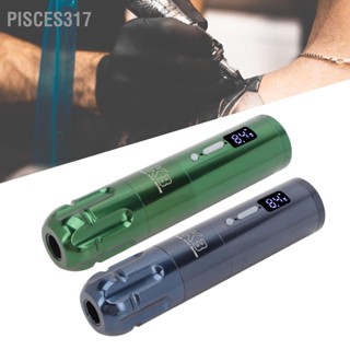 Pisces317 2 in 1 Wireless Tattoo Pen Kit Color Light Voltage Adjustable OLED Display Liner Shader Rotary Machine