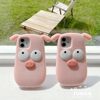 เคสโทรศัพท์มือถือ ซิลิโคน ลายหมูน่ารัก 3D สีชมพู สําหรับ iPhone 14 Plus 14 13 12 11 Pro Max 8 7 6 6s Plus SE 2020 2022