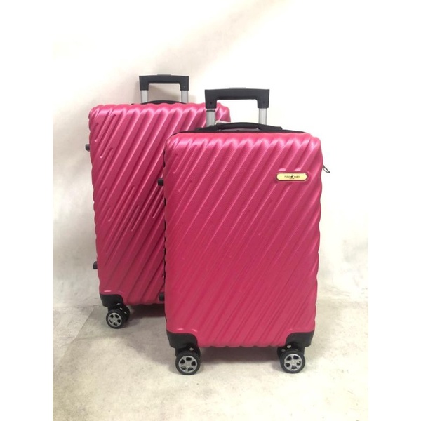 Paris POLO FIBER กระเป๋าเดินทางขนาด 20/24 นิ้วล้อหมุน 3 คีย์รวมกัน KOLER HARDCASE กระเป๋าเดินทางกระเ