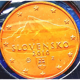 เหรียญ​ยูโร​ สโลวาเกีย​ Slovakia, 1 Euro​Cent, ไม่​ผ่าน​ใช้​ UNC, #​2348T