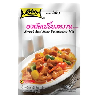 LOBO โลโบ ผงผัดเปรี้ยวหวาน ขนาด 30 กรัม (แพ็ค 6 ซอง)