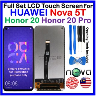 Orlglnal NGS ชุดหน้าจอสัมผัส LCD สําหรับ HUAWEI Nova 5T HUAWEI Honor 20 HUAWEI Honor 20 Pro