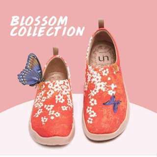 UIN fashion retro sports art casual sneakers travel shoes SAKURA Artist Paint Women Canvas Shoes