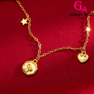 Ga พร้อมส่ง เครื่องประดับ สร้อยข้อมือแฟชั่น 24K อเนกประสงค์ ลายกระต่าย ดาว หัวใจน่ารัก สไตล์มินิมอล สําหรับผู้หญิง