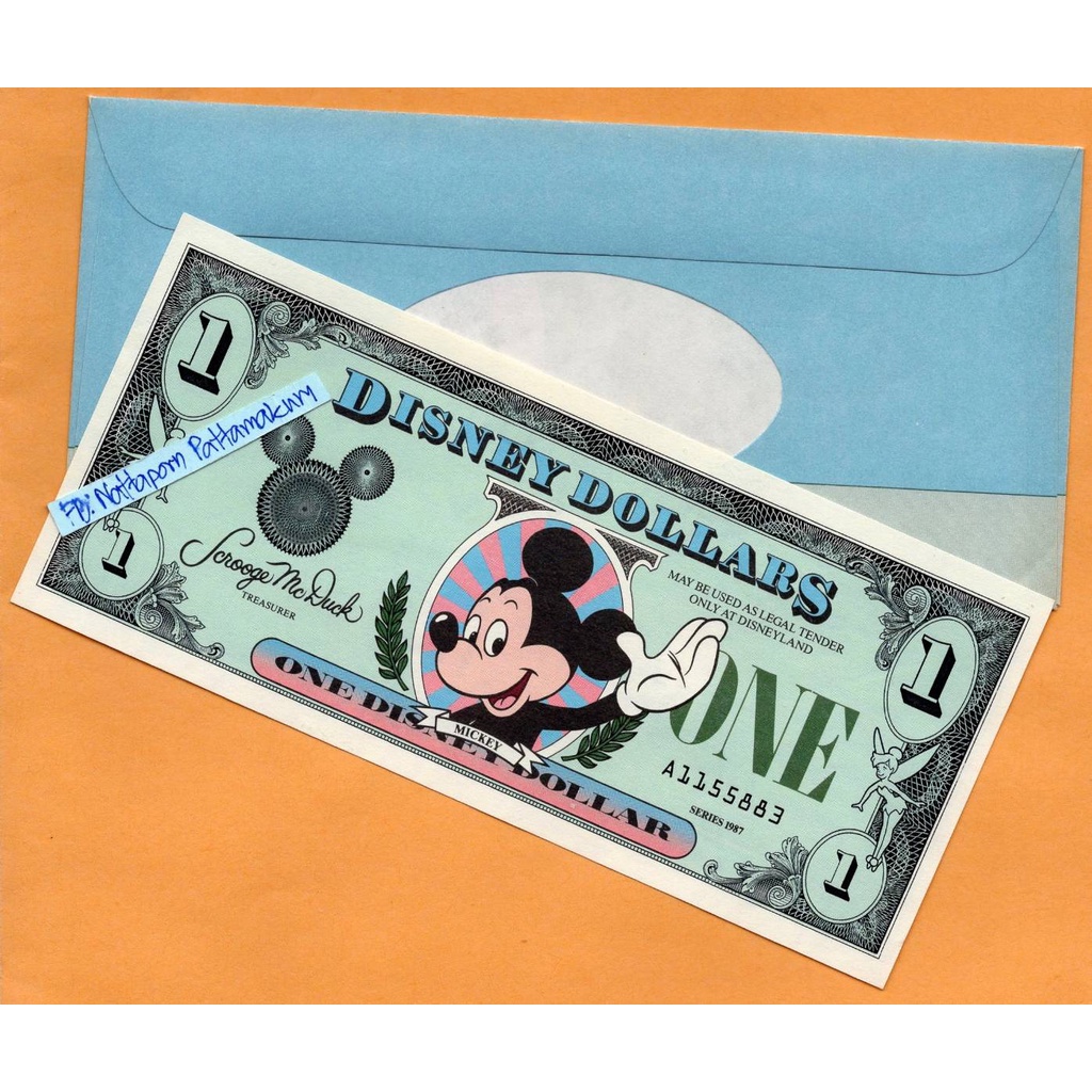 ธนบัตร Disney Money Dollar $1