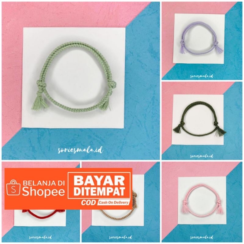 (ตอนที่ 1) PLAIN ROPE BRACELETS PLAIN BRAIDED BRACELETS สําหรับผู้หญิง & ผู้ชาย FRIENDSHIP BRACELETS