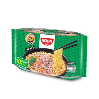 นิสชิน รสหมูสับ ขนาด 60กรัม ยกแพ็ค 10ซอง NISSIN NOODLE MINCED PORK