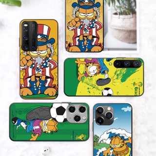 Iphone 5 5s SE 6 6s 6 6s Plus 7 8 7 8 Plus X XS Youth ป้องกันการตก ปลอกแขนป้องกัน แบบนิ่ม Garfield